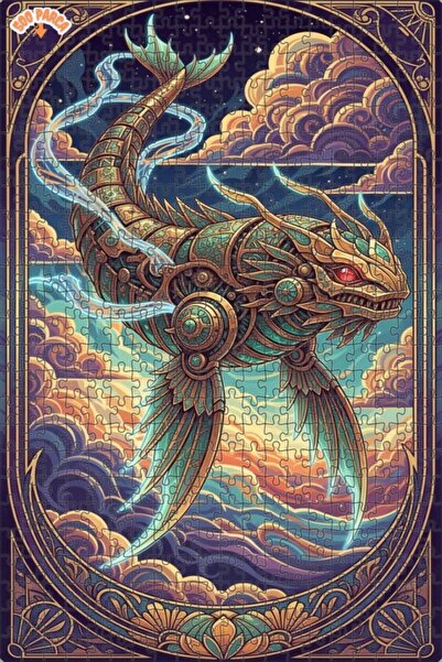 Esranın Dünyası Mystical Mechanical Sea Ej Leather Oil Painting Lookalike Dou...