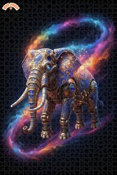 Esranın Dünyası لغز خشبي لفيلم المجرة المبهجة مزدوج الطبقات قطعة بإطار 70x50