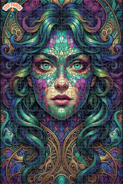 Esranın Dünyası لغز خشبي مكون من مزدوج الطبقات إطارًا بمظهر لوحة زيتية لـ "ال...