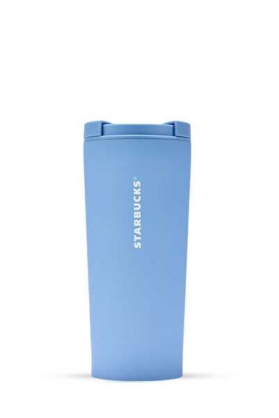 Starbucks Paslanmaz Çelik Yumuşak Dokulu Sakura Serisi Açık Mavi Termos 503ml