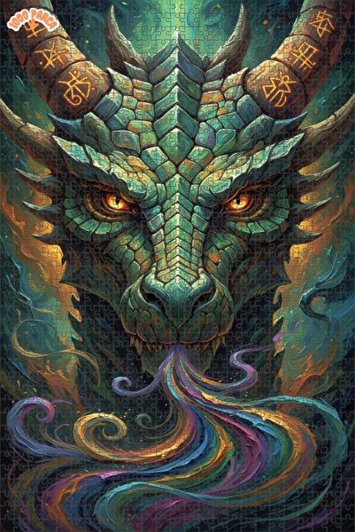 Esranın Dünyası Dragon Kingdom Oil Painting Lookalike Laser Cut Double-Layer ...