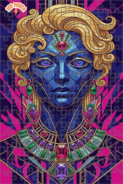 Esranın Dünyası Alien Queen Art Print Double-Layer Framed Wooden Puzzle 150 P...