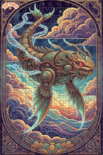 Esranın Dünyası Mystical Mechanical Sea Ej Leather Oil Painting Lookalike Dou...