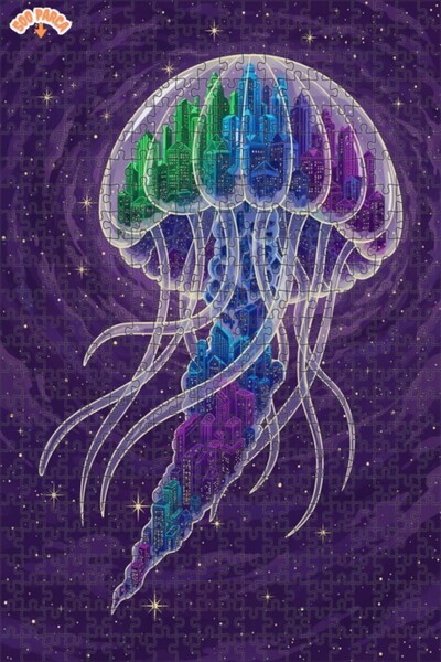 Esranın Dünyası لغز المدينة الفضائية الغامضة: قنديل البحر، مزدوج الطبقات إطار...