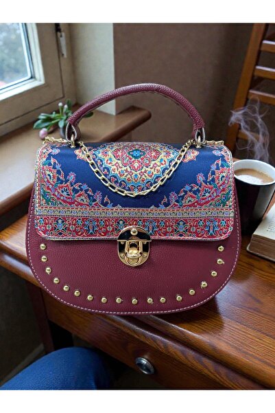 KAYA GİFT AND BAG OVAL DAMGALI KADIN KİLİTLİ EL VE OMUZ ÇANTASI