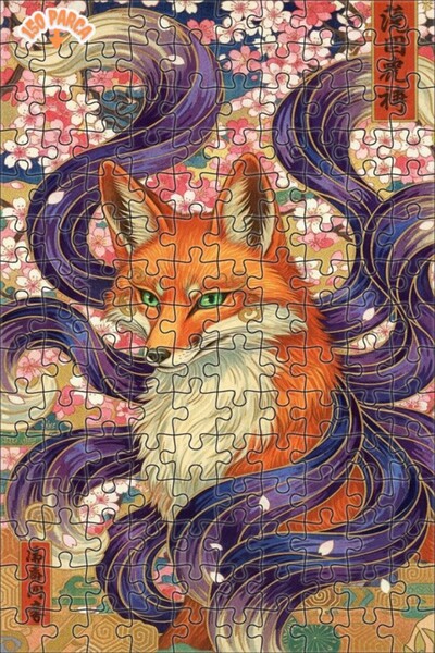 Esranın Dünyası لغز خشبي ذو مزدوج الطبقات إطارًا من Kitsune Art Look 150 قطعة...