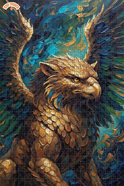 Esranın Dünyası Golden Winged Mitra Gribi Oil Painting Lookalike Double-Layer...