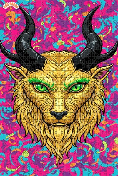 Esranın Dünyası لغز خشبي على شكل عيون الوحش ذو الظفر الأصفر مزدوج الطبقات قطع...