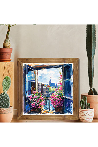 Tuba Decor Tablou pătrat cu ramă din lemn amstedam