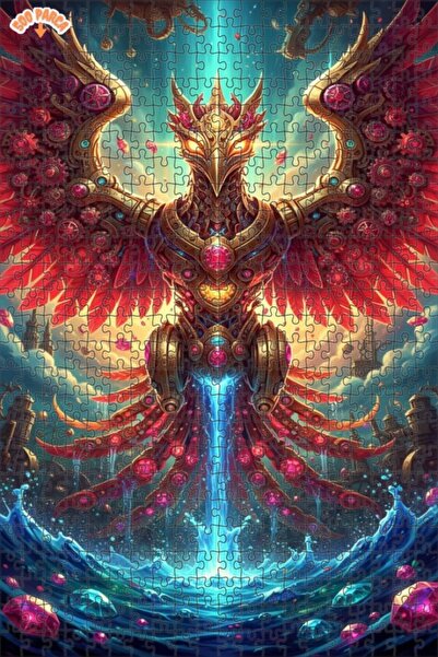 Esranın Dünyası Mechanical Phoenix Oil Painting Look Steampunk Double-Decker ...