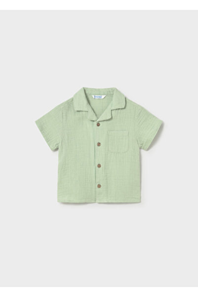 MAYORAL Baby Boy Short Sleeve Shirt Green 01113