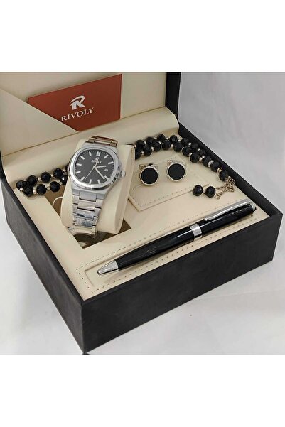 Rivoly Sovereignty Set: Watch + Pen + Cufflinks + Prayer Beads