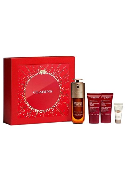 Clarins Set Anti-Îmbătrânire Multi-Intensiv cu Ser Dublu – Ser, Cremă de Zi/N...