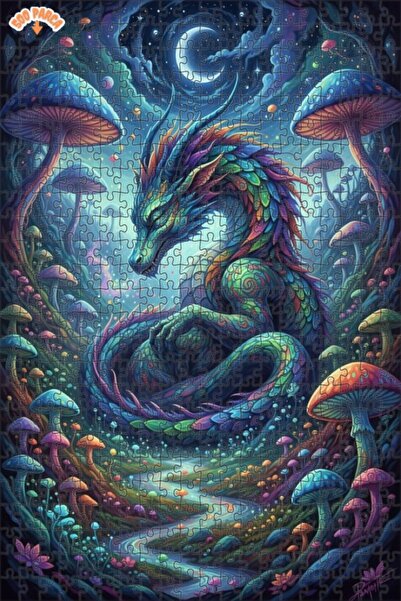 Esranın Dünyası Fantastic Dragon Forest Double Layer Framed Wooden Puzzle 500...