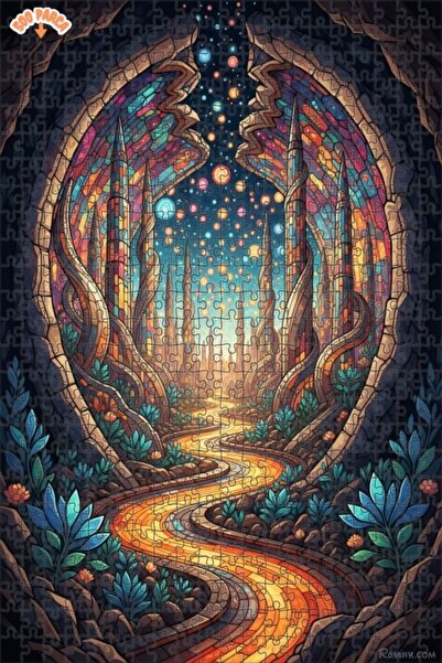 Esranın Dünyası Mysterious Valley Dream of the Temple Double-Layer Framed Woo...