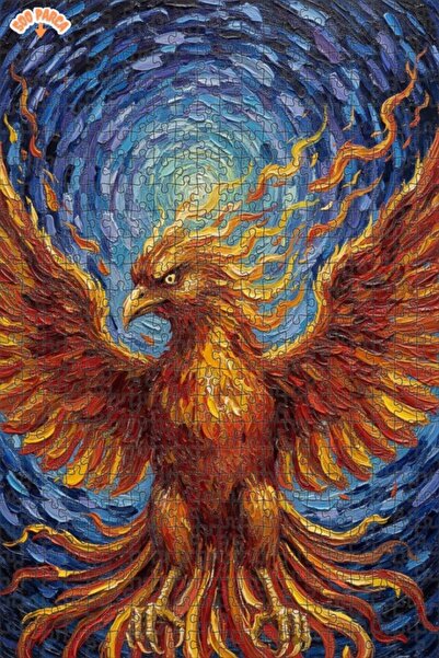 Esranın Dünyası Flame-Enflamed Supreme Phoenix Oil Painting Lookalike Double-...