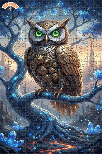 Esranın Dünyası Mechanical Owl Steampunk Art 250 Pieces 30X30