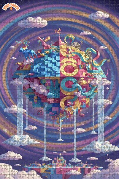 Esranın Dünyası Fantastic World Water Drops Looking Modern Double-Layer Frame...