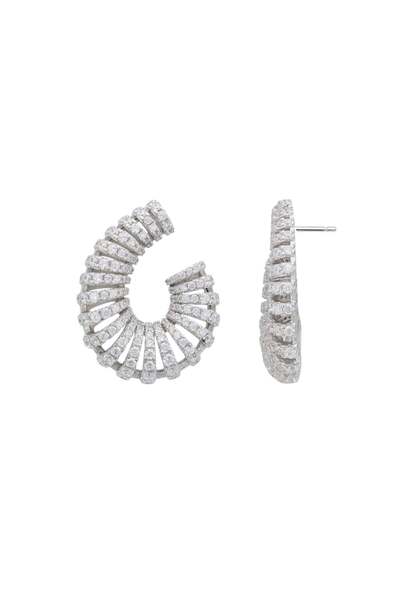 neslyaccessories Sparkling spiral hoop earrings