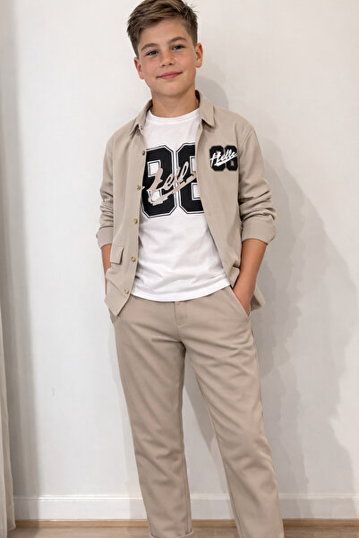 Trend Mix Kids Dečiji trodelni komplet: pantalone, majica, košulja, 6-15 godina