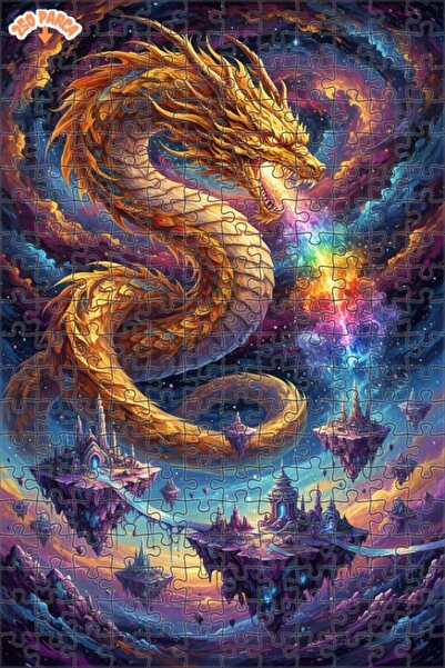 Esranın Dünyası Golden Dragon Universe Double-Layer Framed Wooden Puzzle 250 ...