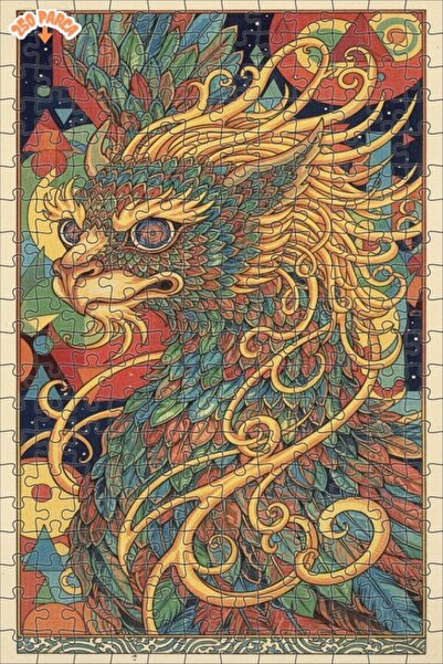 Esranın Dünyası Fantastic Feathered Creature Oil Painting Lookalike Double-La...