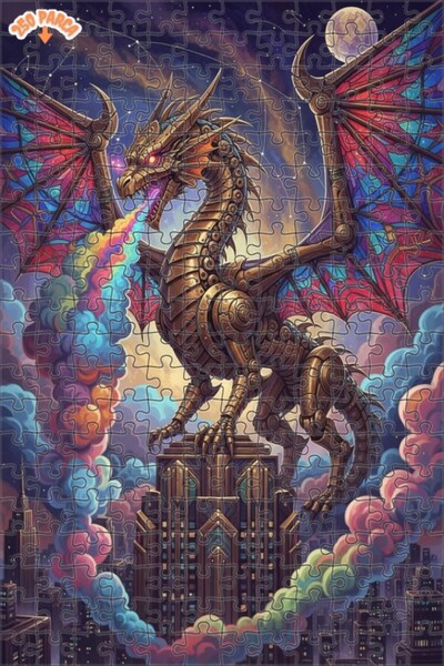 Esranın Dünyası Mechanical Dragon's Breath Double-Layer Framed Wooden Puzzle ...
