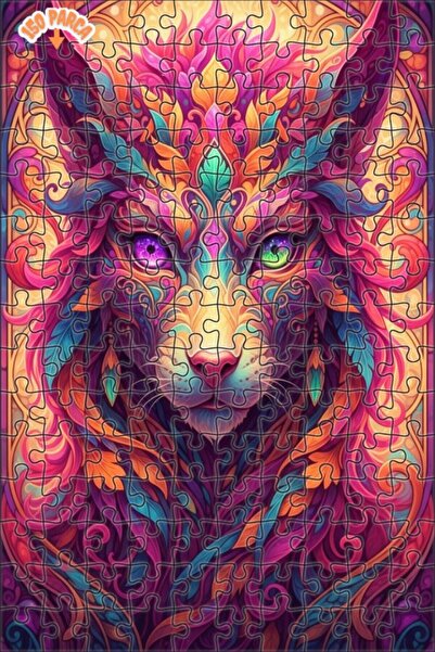 Esranın Dünyası Colors Furry Monster Face Double-Layer Framed Wooden Puzzle 1...