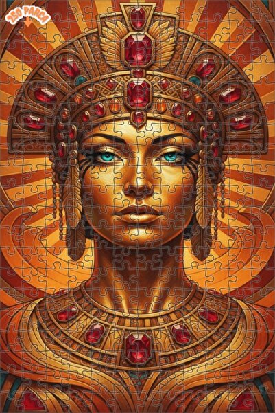 Esranın Dünyası لغز فني على شكل لوحة زيتية لملكة ذهبية تدعى كليوباترا 250 قطع...