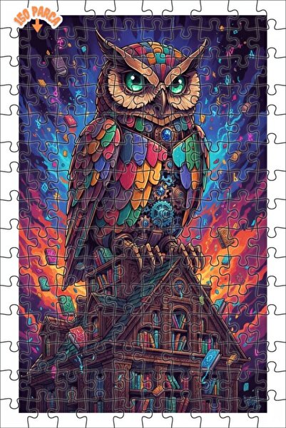 Esranın Dünyası لغز خشبي من ماجيك إنفاوندز بتصميم بومة المعرفة، مزدوج الطبقات...