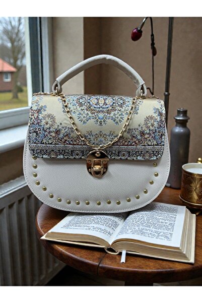 KAYA GİFT AND BAG OVAL DAMGALI KADIN KİLİTLİ EL VE OMUZ ÇANTASI