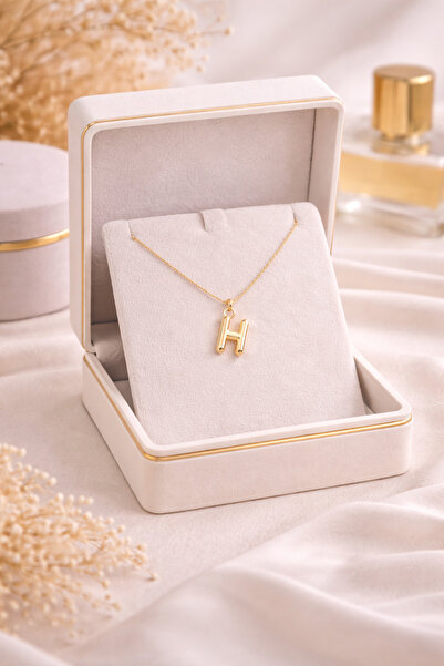 LUNEVA AKSESUAR قلادة على شكل حرف بالون، قلادة ذهبية اللون بحرف بسيط - قلادة ...