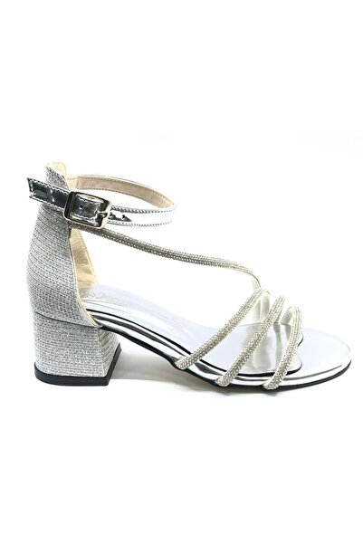 KOCAMANLAR Iremsu 9634111 girl's evening dress with stones t Heeled Shoes silver