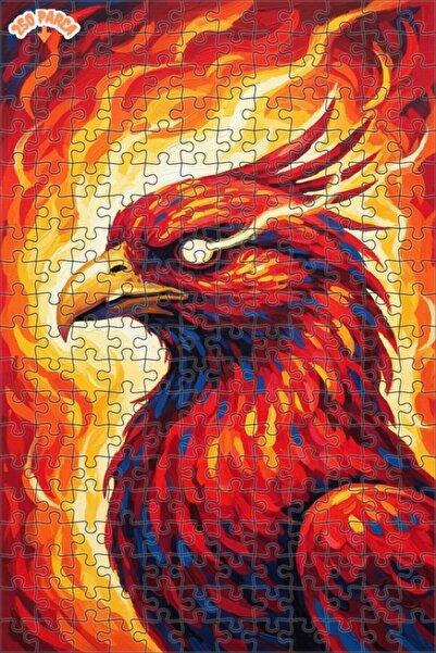 Esranın Dünyası لوحة زيتية لطائر الفينيق، سيد اللهب، 250 قطعة، مقاس 30x30