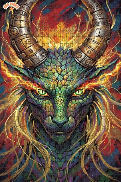 Esranın Dünyası Dragon Fire Double Layer Framed Wooden Puzzle 500 Pieces 50X30