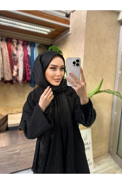 CUOCA LOUNGE Dora Desen Çift Taraflı Elyaf İpek Şal