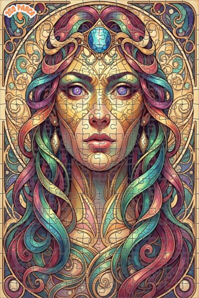 Esranın Dünyası Mysterious Woman Portrait Oil Painting Lookalike Art Puzzle 2...