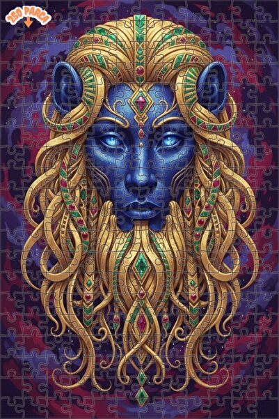 Esranın Dünyası Magical Lion Face Oil Painting Lookalike Double-Layer Framed ...