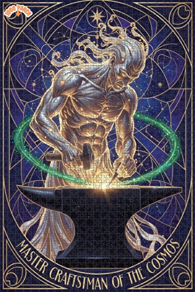 Esranın Dünyası Cosmic Creative Astronomer Oil Painting Lookalike Double-Laye...