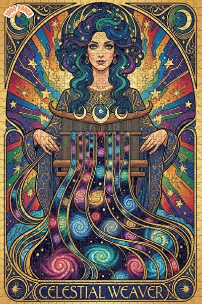 Esranın Dünyası لوحة زيتية بتصميم منسوج جزء من السماء، لغز خشبي مكون من مزدوج...