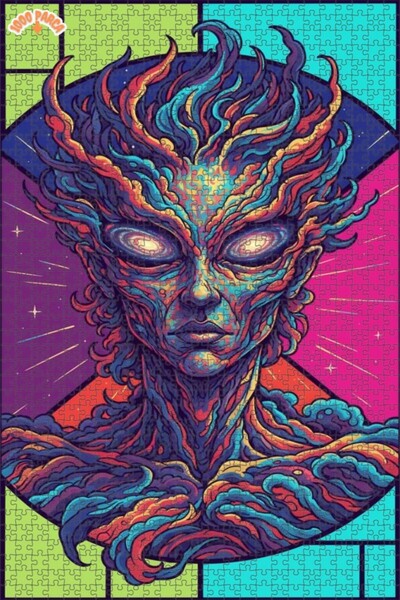 Esranın Dünyası Galactic Entity Oil Painting Lookalike Wooden Puzzle 1000 Pie...