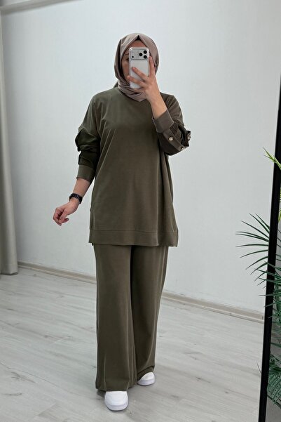 T Moda Store My City Kol Accessory Detail Comfortable Fit Hijab Double Set