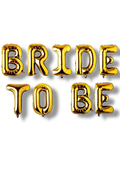 CAVAŞ sun hat Gold Bride to Be Foil Balloon Set - 9 Individual Letters 36 cm ...