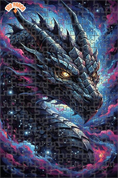 Esranın Dünyası Universal Dragon Oil Painting Lookalike Double-Layer Framed W...