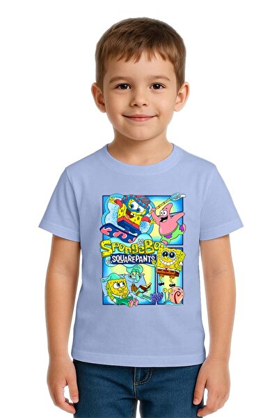 SEDİRLİ Unisex Spongebob Štampano Dječja majica Pamuk komada Pamučni džersej ...