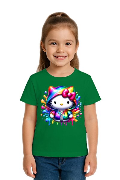 SEDİRLİ Tricou unisex Hello Kity cu imprimeu pentru copii, bumbac moale piese...