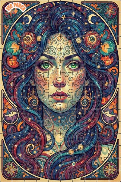 Esranın Dünyası لغز خشبي بإطار مزدوج الطبقات بمظهر لوحة زيتية لامرأة كونية غا...