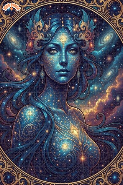 Esranın Dünyası Queen of the Stars Oil Painting Look Double Layer Framed Wood...