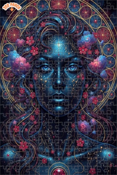 Esranın Dünyası Cosmic Beauty Oil Painting Lookalike Art Double-Layer Framed ...