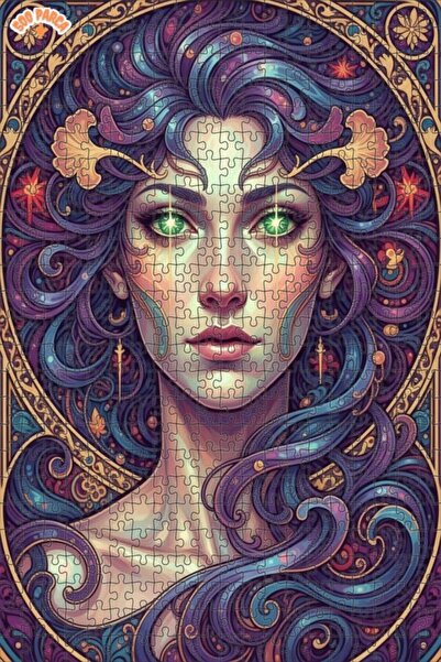 Esranın Dünyası Mysterious Woman Portrait Oil Painting Lookalike Art 500 Piec...